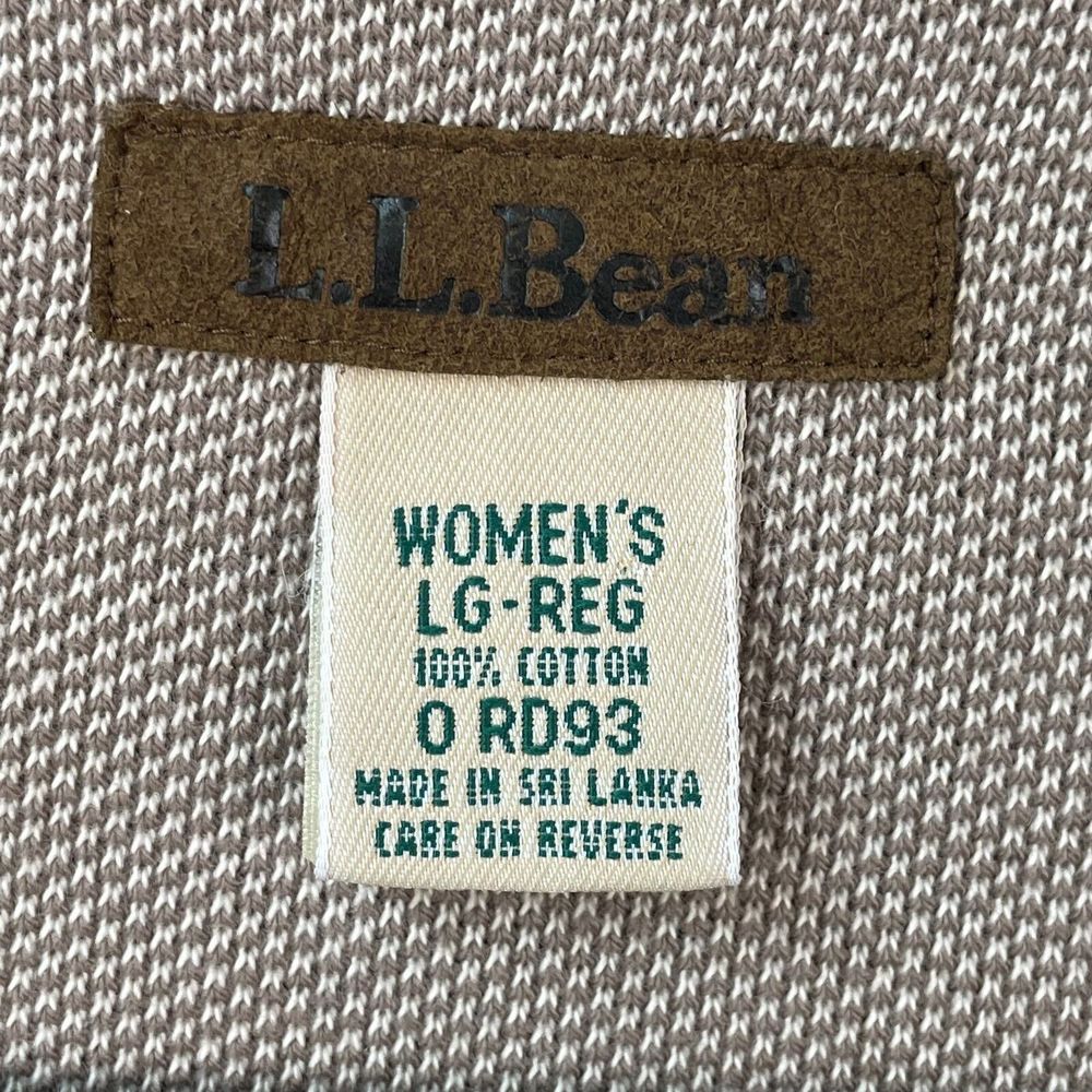 LL BEAN Womens Large Brown Button Up Cardigan Sweater Pockets - Picture 3 of 9